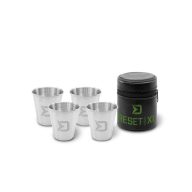  Delphin Reset XL 4v1 rozsdamentes acél pálinkáspohár készlet
