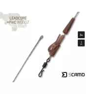   Delphin sCAMO Leadcore + PinC Woodz ólomklipszes leadcore szerelék 3 db