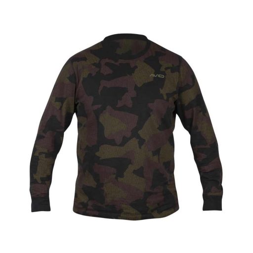Avid Carp Distortion Camo Lite T-Shirt- Long Sleeve póló 2XL