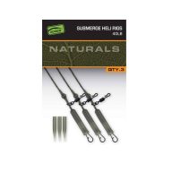   Fox Naturals Submerge Heli Rig Leaders 40lb ólommentes helikopter leader 3 db