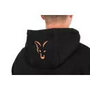 Fox Collection Black & Orange Hoodie kapucnis felső