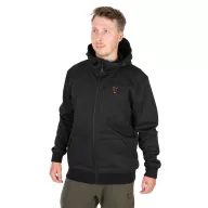 Fox Collection Soft Shell Jacket Black & Orange kapucnis kabát