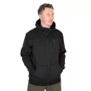 Fox Collection Soft Shell Jacket Black & Orange kapucnis kabát