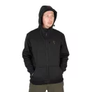 Fox Collection Soft Shell Jacket Black & Orange kapucnis kabát