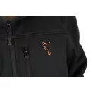 Fox Collection Soft Shell Jacket Black & Orange kapucnis kabát