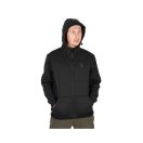 Fox Collection Soft Shell Jacket Black & Orange kapucnis kabát