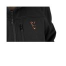 Fox Collection Soft Shell Jacket Black & Orange kapucnis kabát