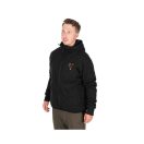 Fox Collection Sherpa Jacket Black & Orange bélelt felső