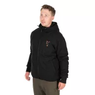 Fox Collection Sherpa Jacket Black & Orange bélelt felső