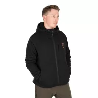 Fox Collection Sherpa Jacket Black & Orange bélelt felső