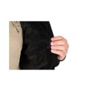 Fox Collection Sherpa Jacket Black & Orange bélelt felső