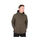 Fox Collection Sherpa Jacket Green & Black bélelt felső
