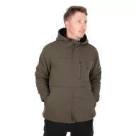 Fox Collection Sherpa Jacket Green & Black bélelt felső