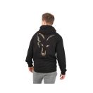 Fox LW Black/Camo Print Zip Hoodie cipzáras kapucnis felső
