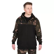 Fox LW BLack / Camo Split Zip Hoody kapucnis felső