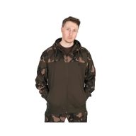 Fox LW Khaki / Camo Split Zip Hoody kapucnis felső