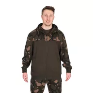 Fox LW Khaki / Camo Split Zip Hoody kapucnis felső