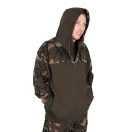 Fox LW Khaki / Camo Split Zip Hoody kapucnis felső