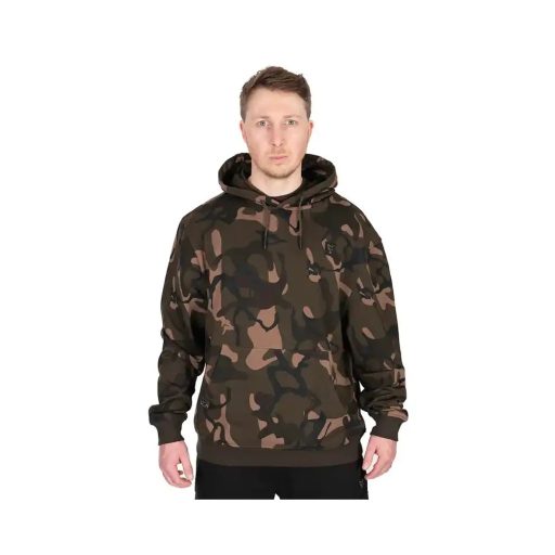Fox LW Khaki / Camo Split Zip Hoody kapucnis felső