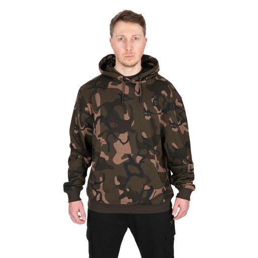 Fox LW Khaki / Camo Split Zip Hoody kapucnis felső