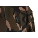 Fox LW Khaki / Camo Split Zip Hoody kapucnis felső