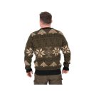 Fox Festive Jumper kötött pullover karácsonyi mintával