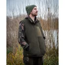 Olive Sherpa Hybrid Gilet mellény XL