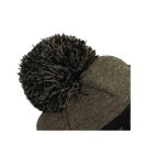 Fox Collection Bobble Beanie Green Black téli sapka