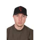 Fox Collection Baseball Cap Black Orange