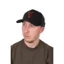 Fox Collection Baseball Cap Black Orange