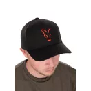 Fox Collection Baseball Cap Black Orange