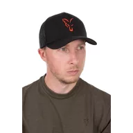   Fox Collection Trucker Cap Black Orange hálós baseball sapka