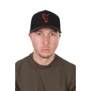 Fox Collection Trucker Cap Black Orange hálós baseball sapka