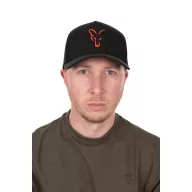   Fox Collection Trucker Cap Black Orange hálós baseball sapka
