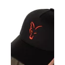 Fox Collection Trucker Cap Black Orange hálós baseball sapka