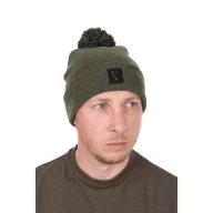 Fox Collection Bobble Hat Green Black bojtos téli sapka