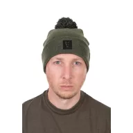 Fox Collection Bobble Hat Green Black bojtos téli sapka