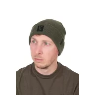 Fox Collection Beanie Hat Green Black téli sapka