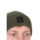 Fox Collection Beanie Hat Green Black téli sapka
