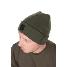 Fox Collection Beanie Hat Green Black téli sapka