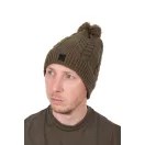Fox Khaki Knitted Bobble Hat kötött téli sapka 
