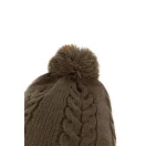 Fox Khaki Knitted Bobble Hat kötött téli sapka 