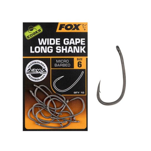 Fox Edges Armapoint Super Wide Gape Long shank pontyozó horog