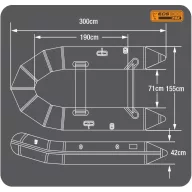 Fox EOS Inflatable Boat Slat Floor 300 gumicsónak