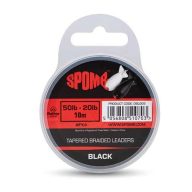   Spomb Tapered Braided Leaders Black felvastagodó fonott dobóelőtét zsinór 50lb-20lb