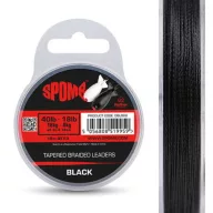   Spomb Tapered Braided Leaders Black felvastagodó fonott dobóelőke fekete