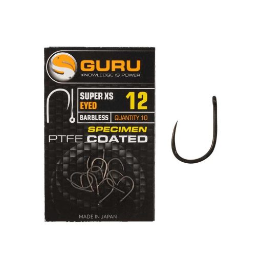 Guru Super XS Eyed Hooks szakáll nélküli horog 12