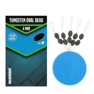   Haldorádó Tungsten Oval Bead Volfrám horogelőke súlyozó és gumi ütköző 4 mm