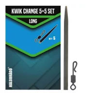   Haldorádó Kwik Change 5+5 Set Long - extra gyors horogelőke kapocs + gumikúp, hosszú