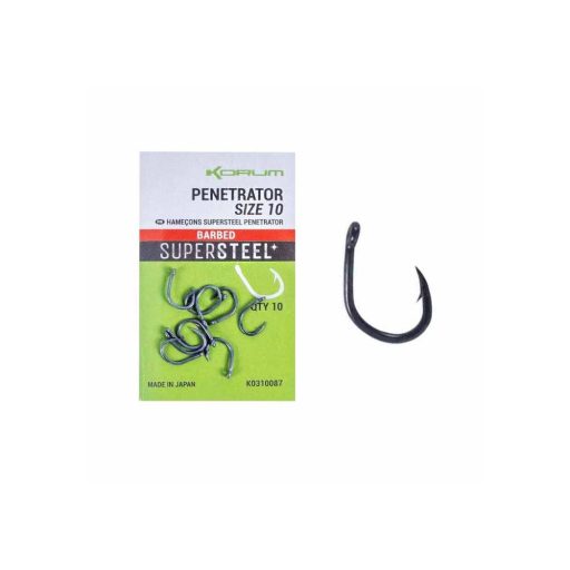 Korum Supersteel Penetrator Hook feeder horog 10